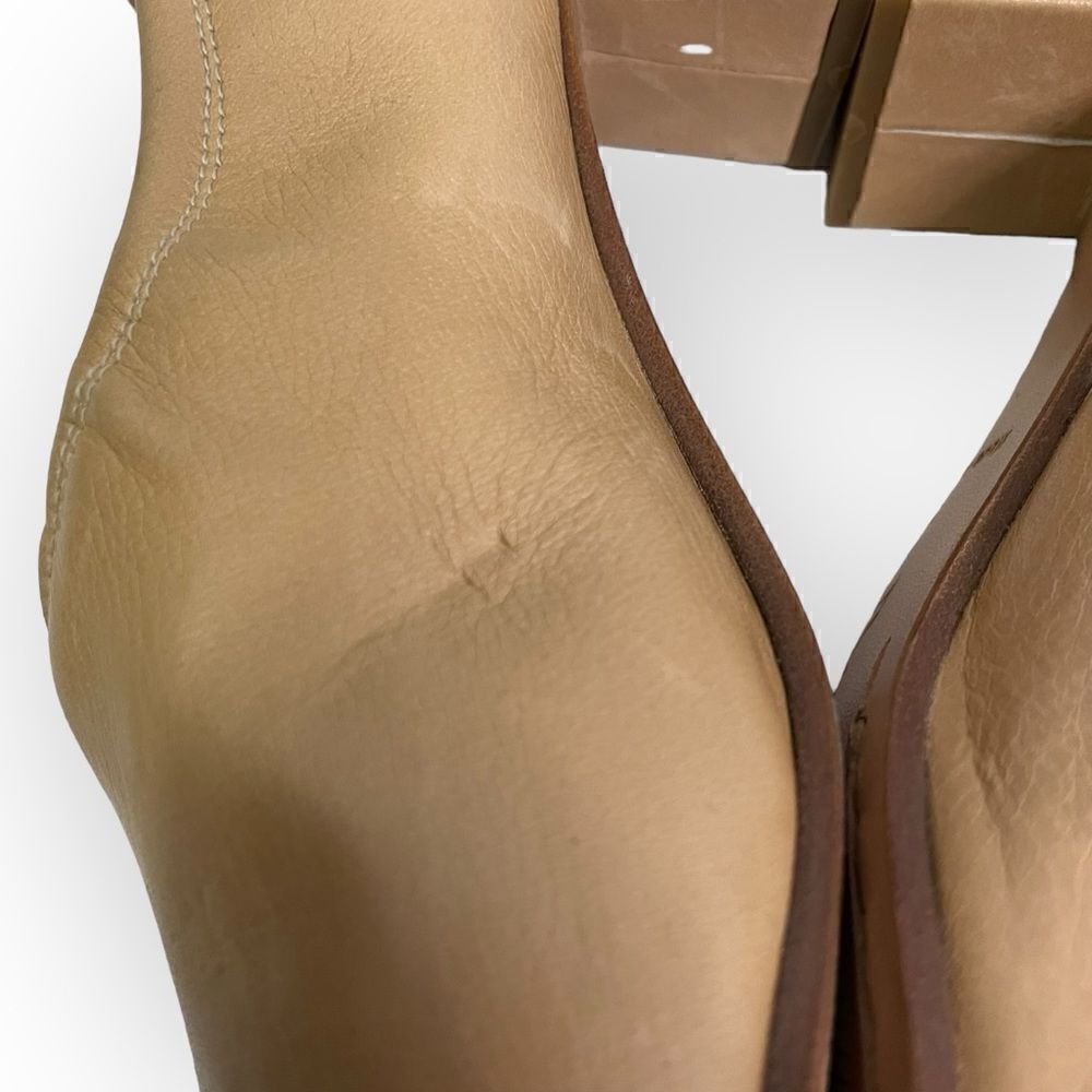 Another Project Tan Leather Heeled Booties Block Heel - Picture 5 of 12